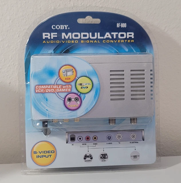 Coby Rf Modulator Audio/Video Signal Converter Rf-600 New