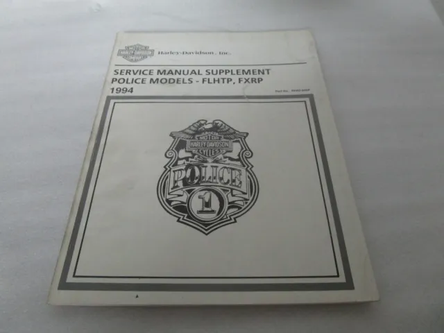 1994 Harley FLHTP FXRP Police Models Service Manual Supplement 99483-94SP