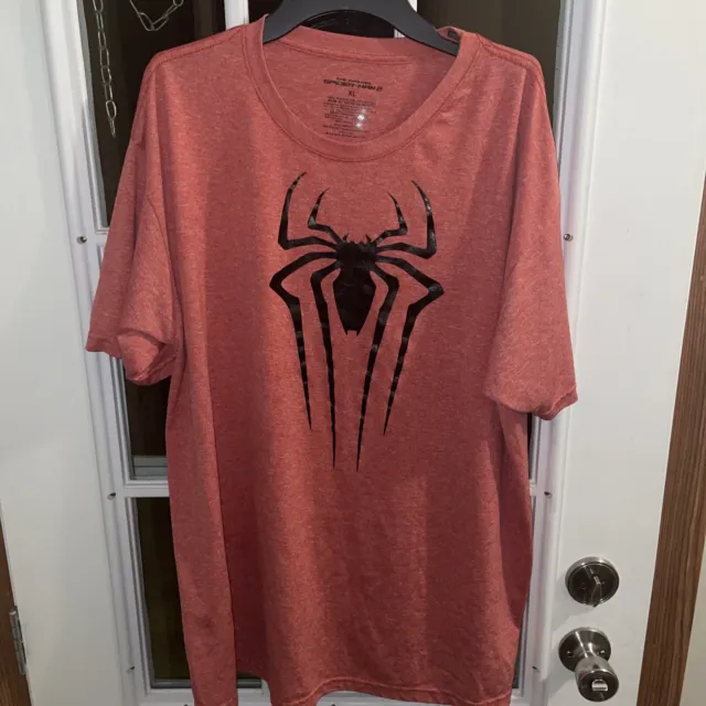 The Amazing Spiderman 2 Shirt Mens Size XL Heather Red Short Sleeve Tee Marvel