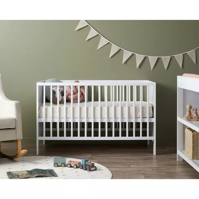 Mocka Aspiring Cot - White Nursery Furniture Cots, Elegant Simple and practical.