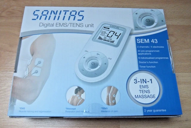 SANITAS SEM 43 digitales EMS-TENS Reizstromgerät zur Schmerzlinderung ...