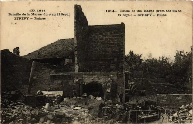 CPA MILITAIRE Bataille de la Marne, Etrepy-Ruines (316209)