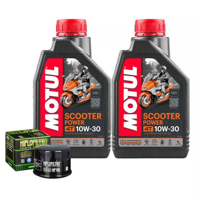 Set Entretien Huile Motul Scooter 10W30 Filtre Pour Kymco Downtown