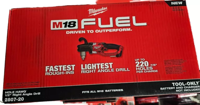 Milwaukee 2807-20 M18 FUEL GEN II 18V 1/2" Hole Hawg Right Angle Drill