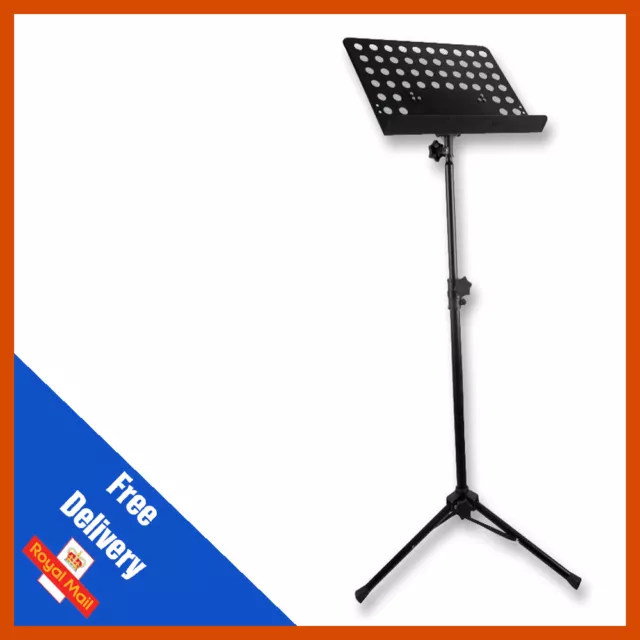 Pulse Heavy Duty Orchestral Lectern Conductor Sheet Music Stand Holder Tripod Bl