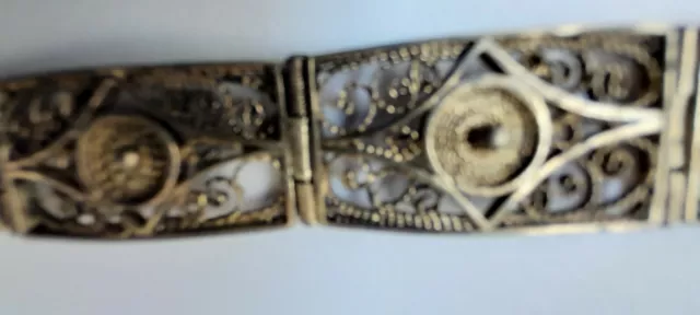 Feines Armband ca. 20 x 1 cm, Vintage, unrestaurierte Feinschmiedearbeit