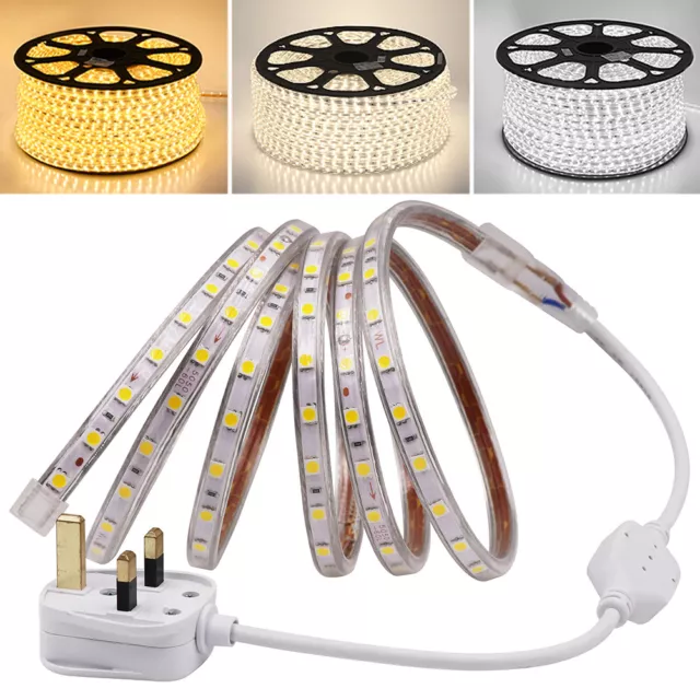 LED Strip AC 220V 240V IP67 Waterproof 5050 SMD 60leds/m Commercial Light Rope