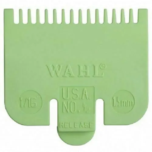 Wahl Standard Fitting Hair Clipper Attachment Comb No 1/2 1.5mm Green /lime1/16"
