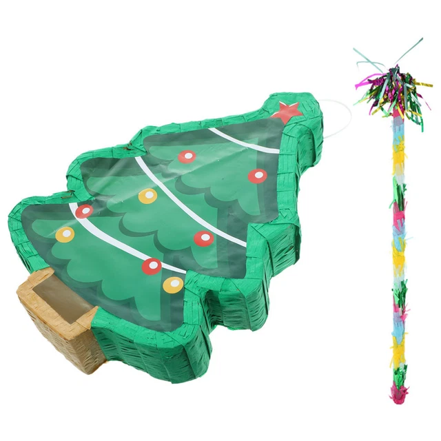 1 set pinata a forma di albero di Natale, decorazione festa di Natale pinata, con