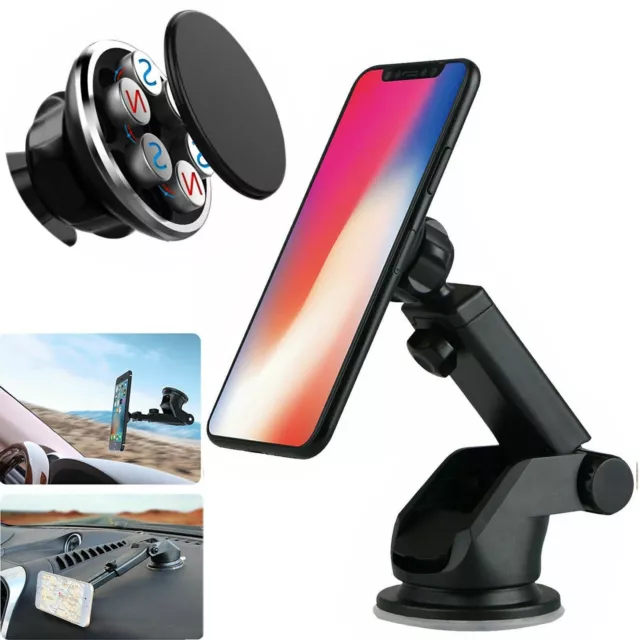 Magnetic Car Mount Holder Dash Windshield Suction Cup Universal For Cell Phone