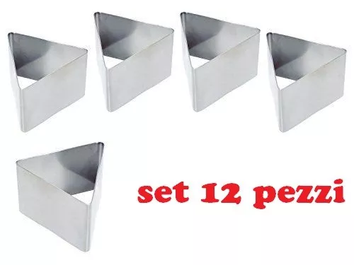 Set 12 Pezzi Forme Formina Stampi Per Dolci Torte Biscotti Rotonde 6 X 4Cm  60416