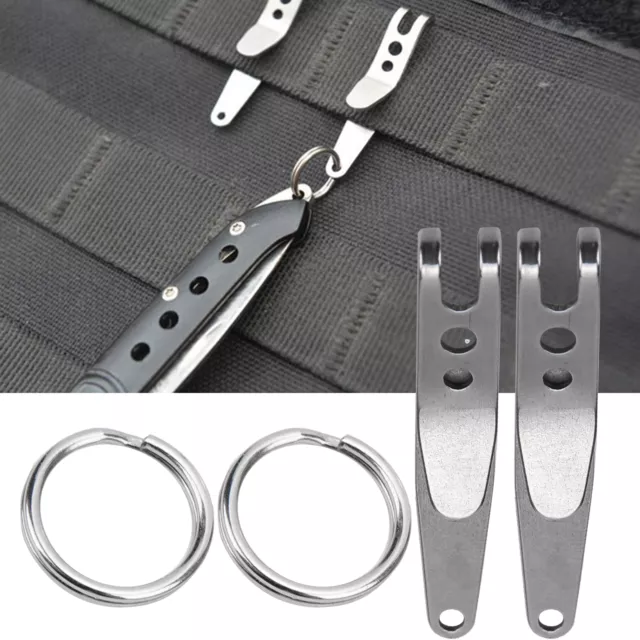 Key Belt Holder 2Pcs Suspension Clip Hanger Clip Pocket Clip DMS