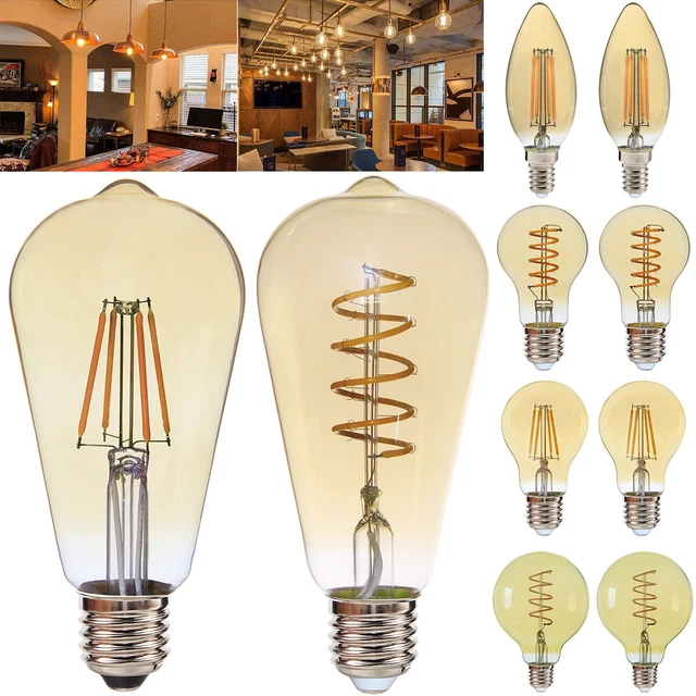 4W E27 E14 LED Edison Vintage Retro Lampe Glühlampe Filament Glühbirne warmweiß