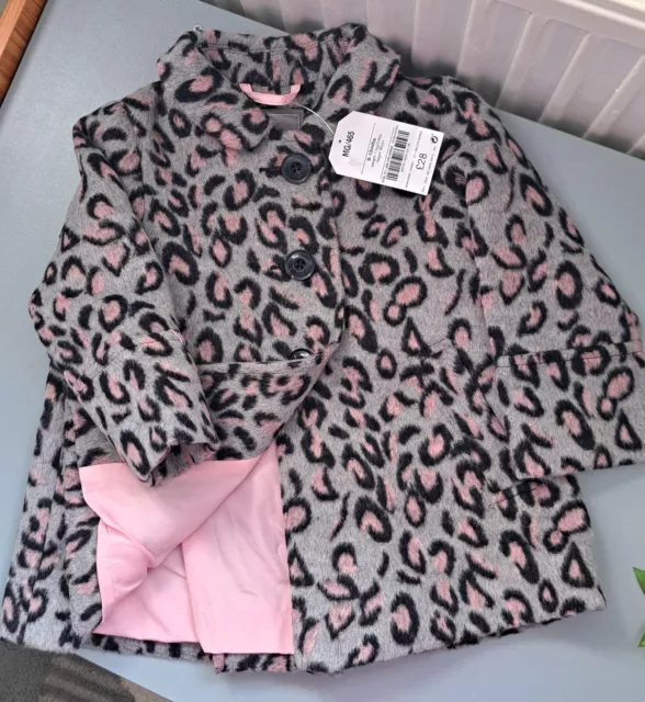 Baby Mädchen 9-12 Monate neu mit Etikett NÄCHSTE Wollmischung Mantel Jacke