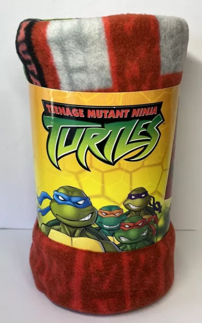 Manta de lana para niños TMNT 46"" x 63"" totalmente nueva