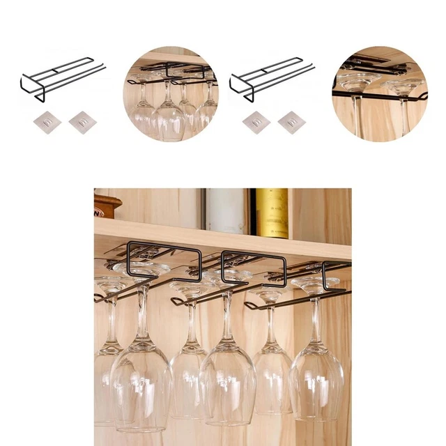 Glass Holder Space-saving Strong Construction Wrought Iron Excellent Bearing