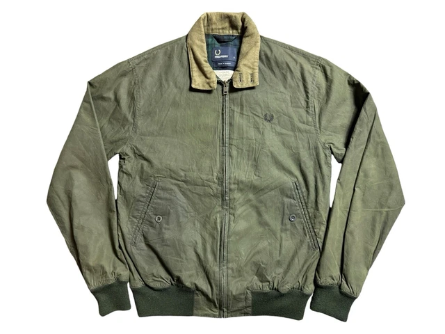 FRED PERRYxThe British Millerainジャンパー Fred Perry x British Millerain Wax Harington Jacket Rare