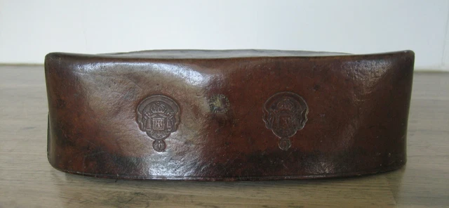 Ancienne cartouchière de ceinture en cuir Armée Suisse 1965 (D'occasion
