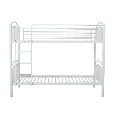 Austin White Metal Bunk Bed 3ft Single,Split into 2 Beds For Twins Adults New 3