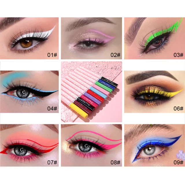 12 Colors Matte Liquid Eyeliner Waterproof Eye Liner Pen LongLasting Eye Makeup*