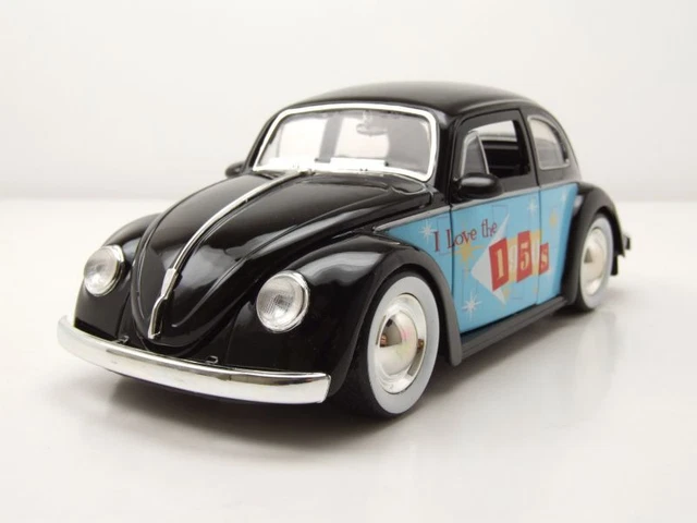 VW Coccinelle 1959 Noir Bleu I Amour The 50s Maquette de Voiture 1:24 Jada Toys
