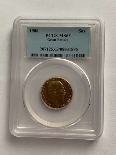 Britain 1 Sovereign Full 1908 Edward VII