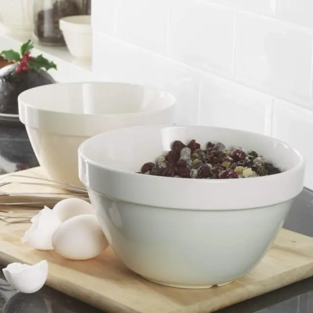 Mason Cash Pudding Basin Ceramic Kitchenware Bakeware Cookware Mixing Bowl White