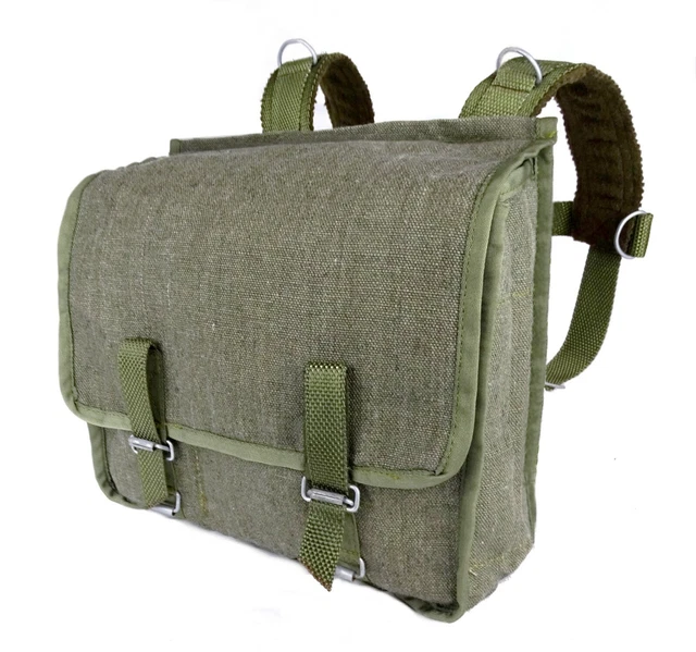 VINTAGE 1980S CANVAS DAY PACK ARMY SURPLUS BACKPACK SMALL RUCKSACK IN