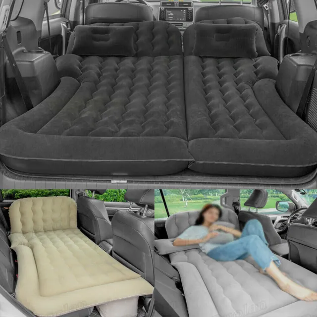 SUV Car Inflatable Bed Sleep Travel Camping Mattress Seat Cushion Mat&Air Pump