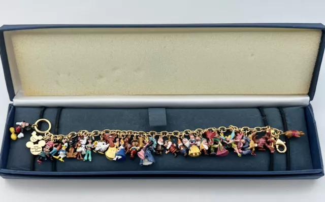 NIB • Ultimate Disney Classic Charm Bracelet • Bradford Exchange • 37 Charms