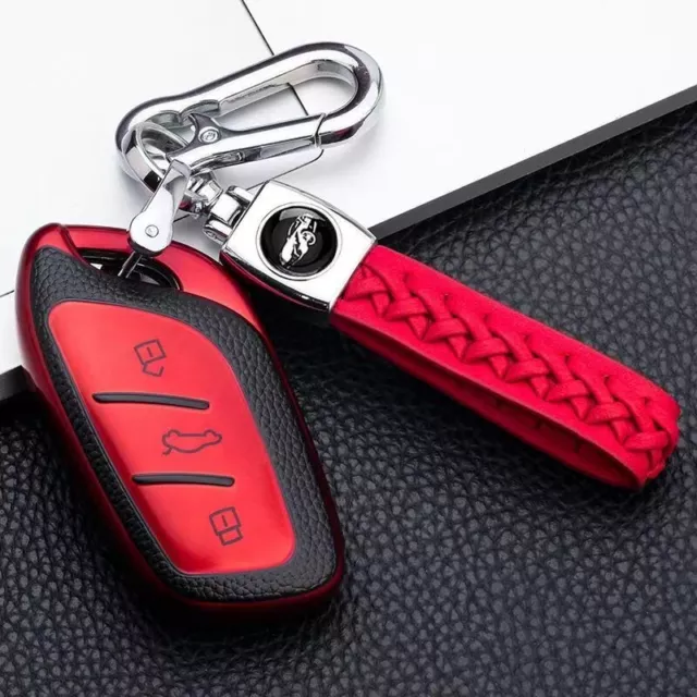 Soft TPU Car Remote Key Fob Cover Case For MG ZS EV 2022 HS MG3 MG5 MG6 MG7 Red