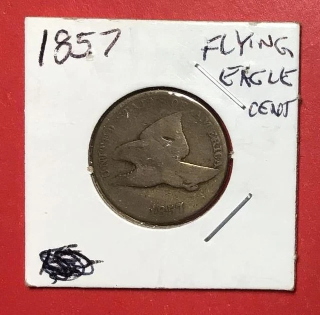 1857 US Flying Eagle CENT! Good! Old US Coin!