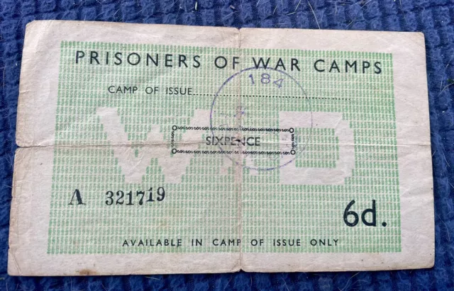 British WW2 POW Camp 184 Money