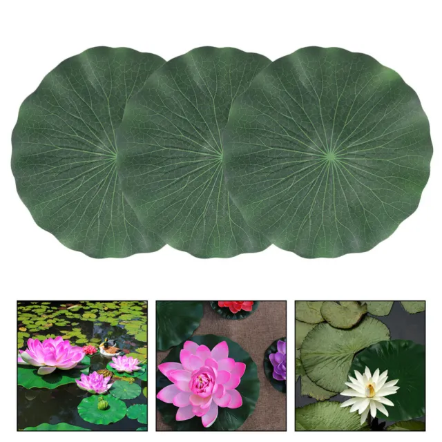 3 Pcs Simuliertes Lotusblatt Eva Laternen Dekor Girlandendekor Aquarienpflanzen