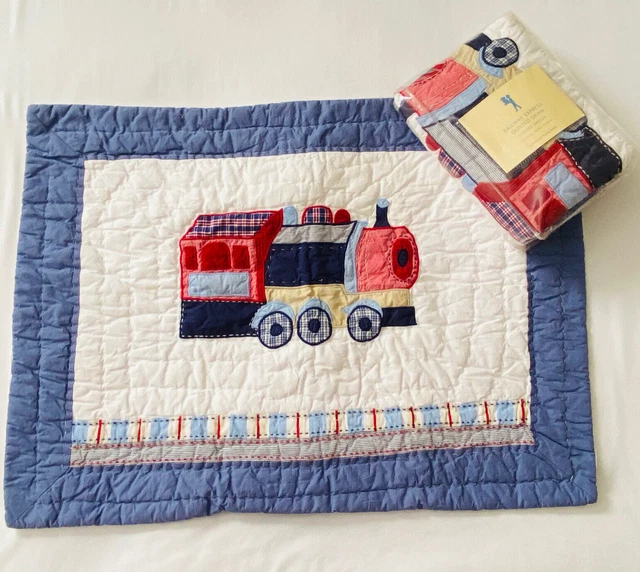 POTTERY BARN KIDS RAILWAY EXPRESS Train Quilted STANDARD