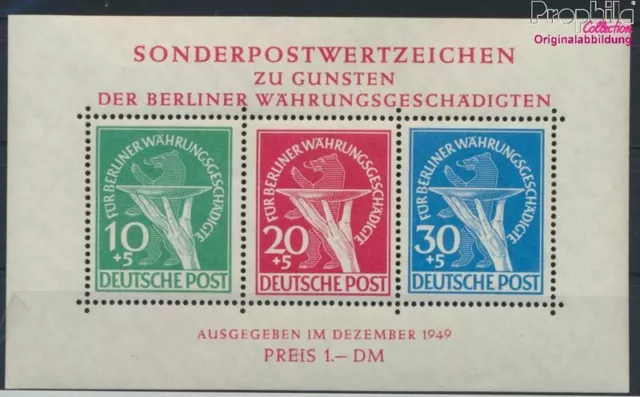 Briefmarken Berlin (West) 1949 Mi Block1 (kompl.Ausg.) mit Falz(9272450