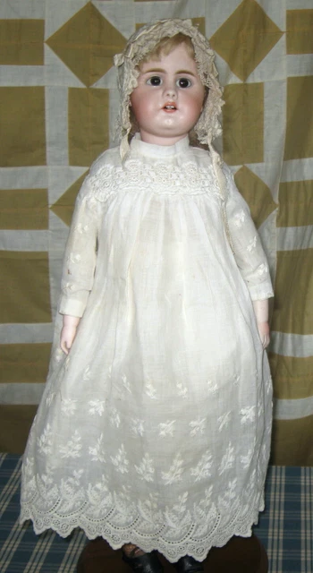 Antique Simon Halbig 949 German Shoulder Plate Doll Dressed