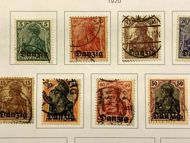 Danzig 1920-37 150 Great Stamps Mounted on Pages Over $340 Catalog Value |