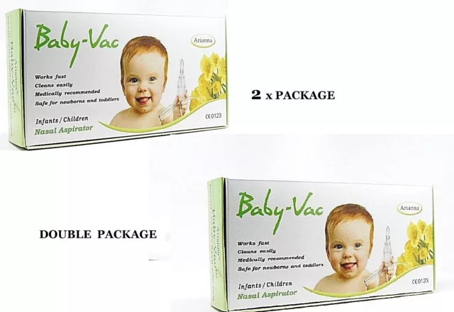 BABY VAC NASAL ASPIRATOR  2XBABY-VAC DOUBLE VALUE DEAL   Medically recommended