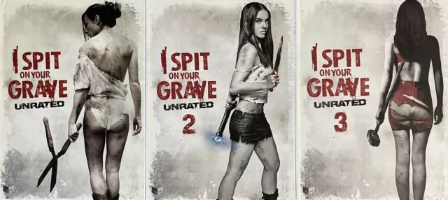 I SPIT ON YOUR GRAVE 1,2,3 Blu Ray LIMITED Two Disc MEDIABOOK, NUMBERED to 500