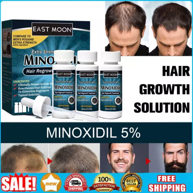 3PCS 60ml Extras Strength For Men Regrowth Treatment Regain Hair Growth Liquid