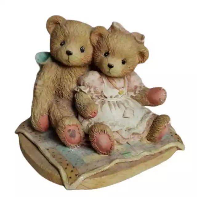 Cherished Teddies Nathaniel & Nellie Figurine #950513 Vintage 1991 Boy Girl Bear