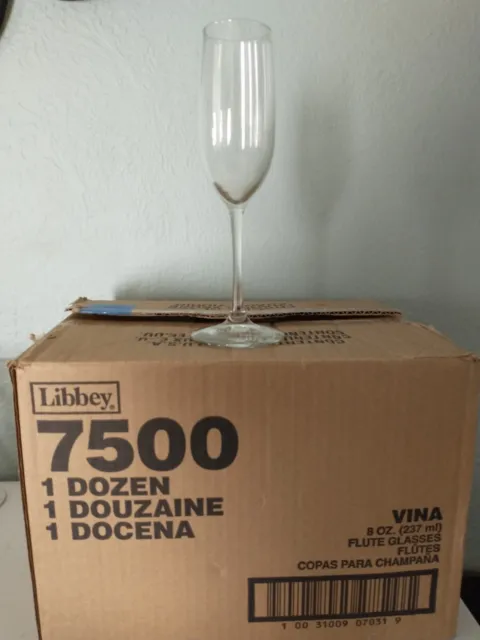 Libbey 7500 Vina 8 oz. Champagne Flutes, 1 dozen 12/case NEW