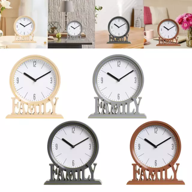 Table Clocks Easy to Read Mantel Clocks Non Ticking Shelf Family Decorative Desk