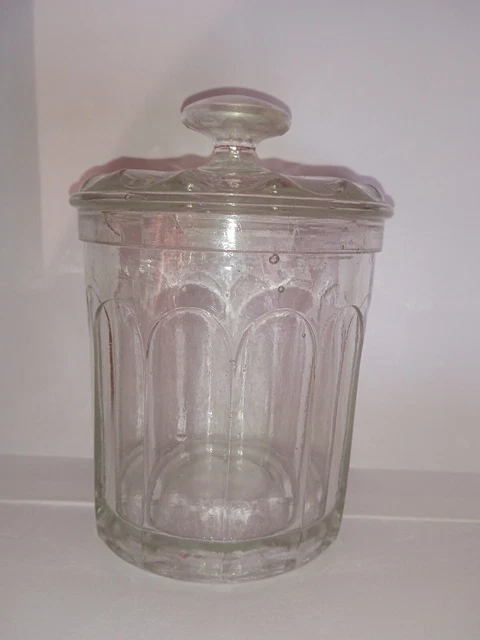 Ancien Pot à Café En Verre Avec Couvercle – 13cm X 9cm – Vintage, Transparent