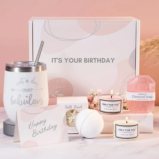 Regalos de cumpleaños para mujer - Sorpréndela con conjunto único de cestas de regalo de spa - Feliz