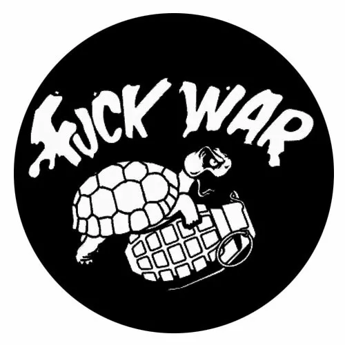 Fuck War - Schildkröte G Button Anstecker Pin div. Größen Flaschenöffner Spiegel