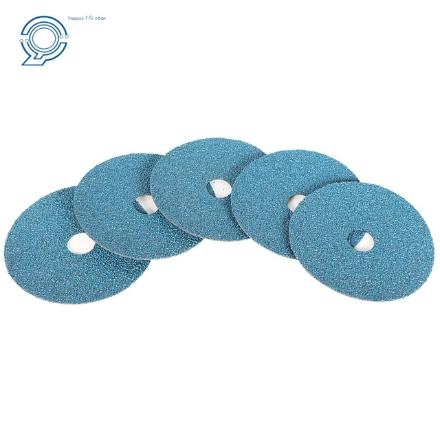 25 Piece Zirconia Resin Fiber Sanding And Grinding Discs 36 Grit 4.5" x 7/8" New