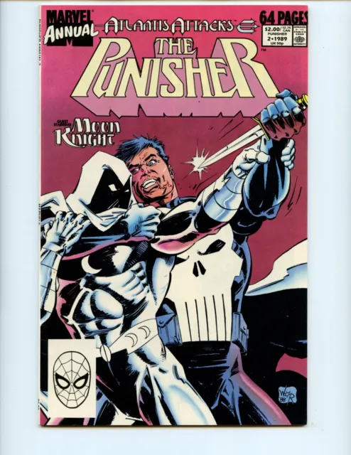 Punisher Annual #2 Comic Book 1989 VF/NM Moon Knight Marvel Comics