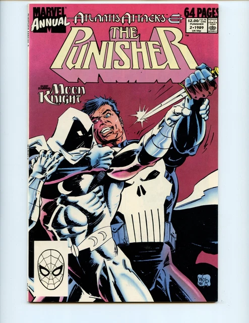 Punisher Annual #2 Comic Book 1989 VF/NM Moon Knight Marvel Comics